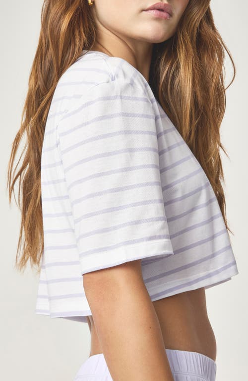 Florence By Mills Stripe Core Crop T-shirt In White