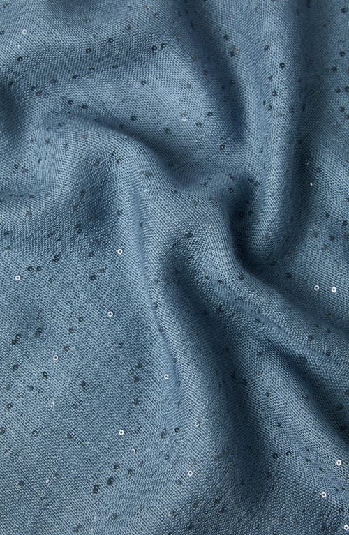 Brunello Cucinelli Cashmere And Silk Diamond Yarn Scarf In Avio Blue