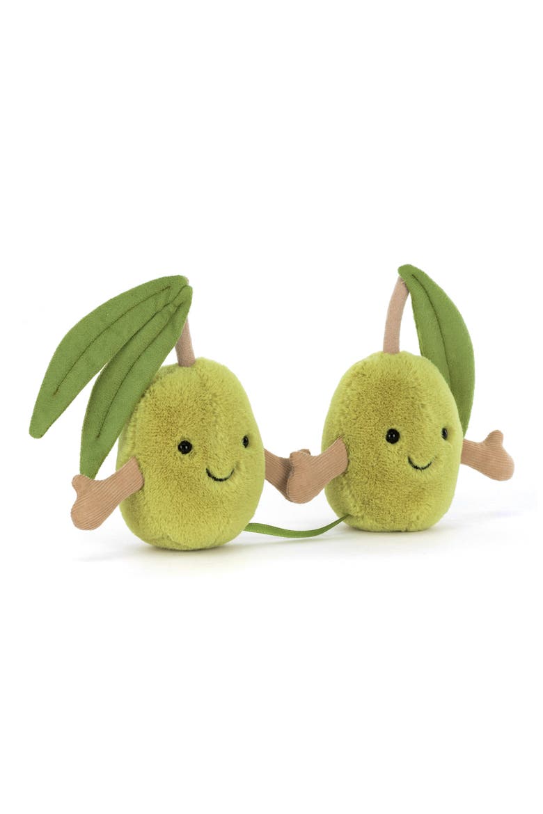 Amuseables Pair of Olives Plushie, Main, color, GREEN