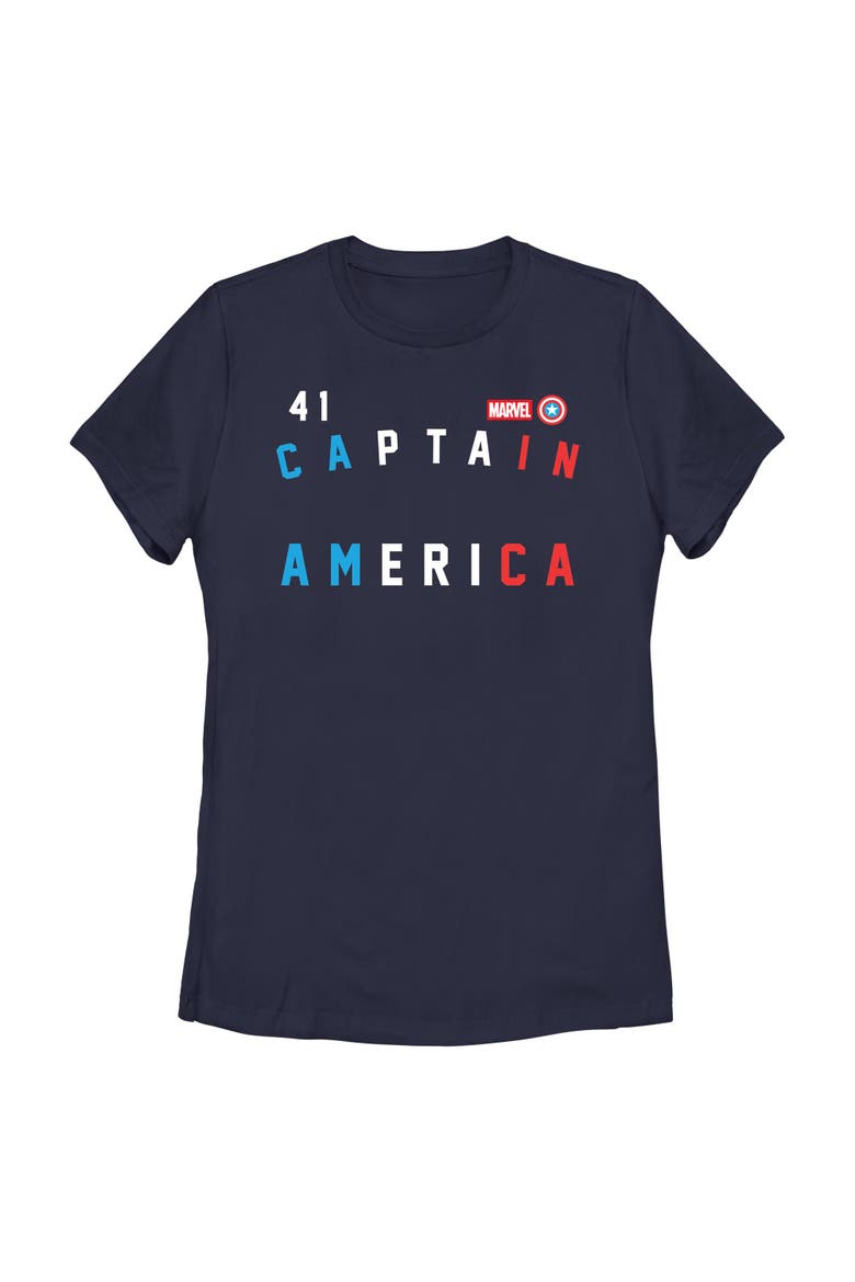 Women's Marvel Forty One Captain  Graphic T-Shirt, Main, color, Navy Blue