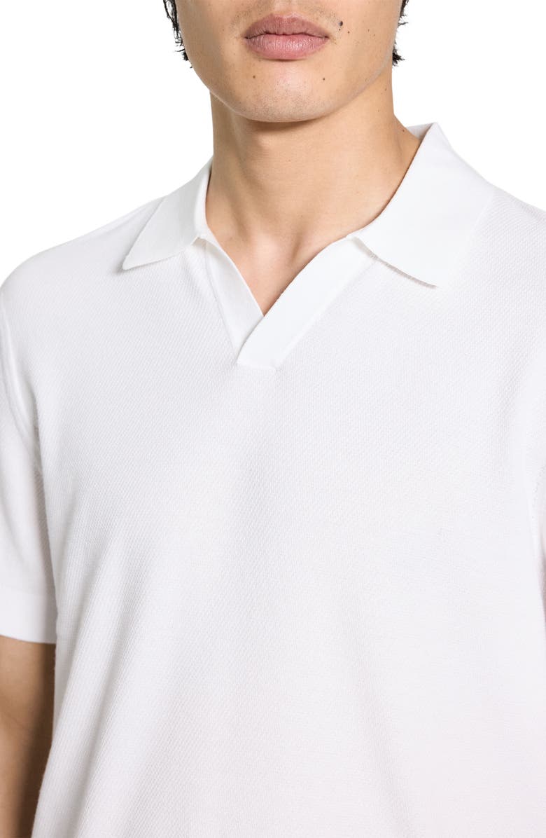 Theory Brenan Johnny Collar Polo, Alternate, color, White - 100