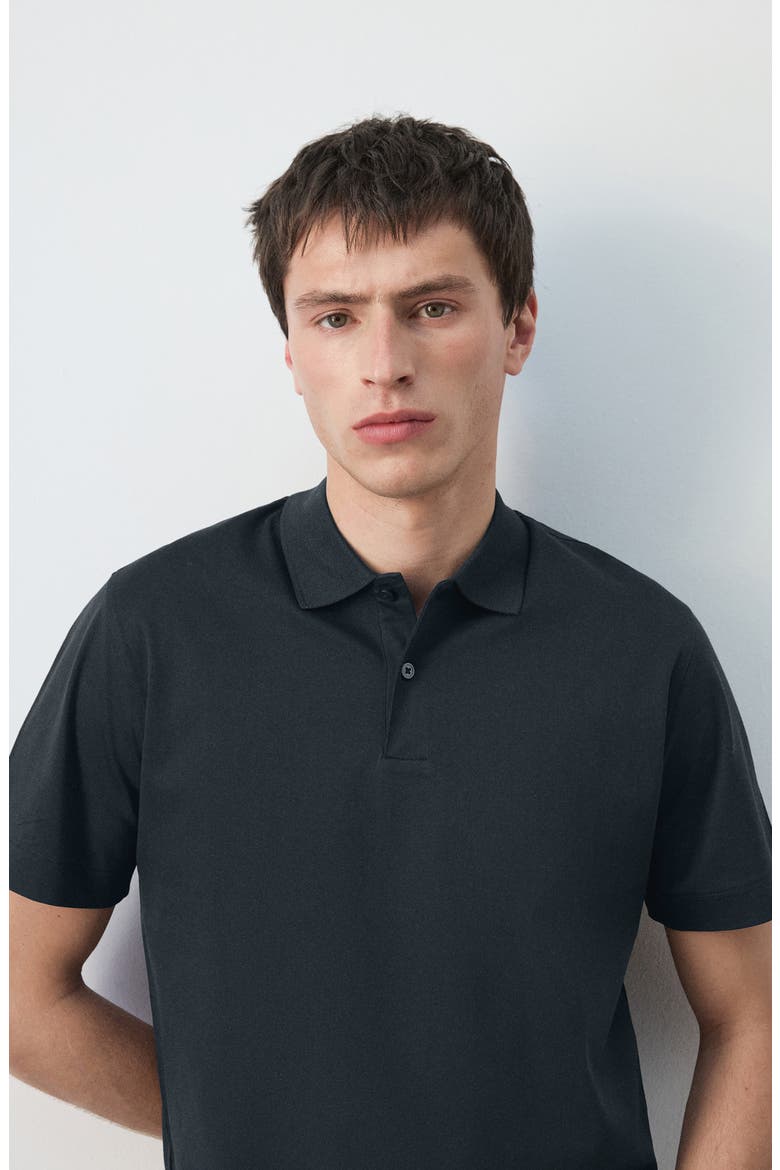 Fine Knit Cotton Polo, Alternate, color, NAVY