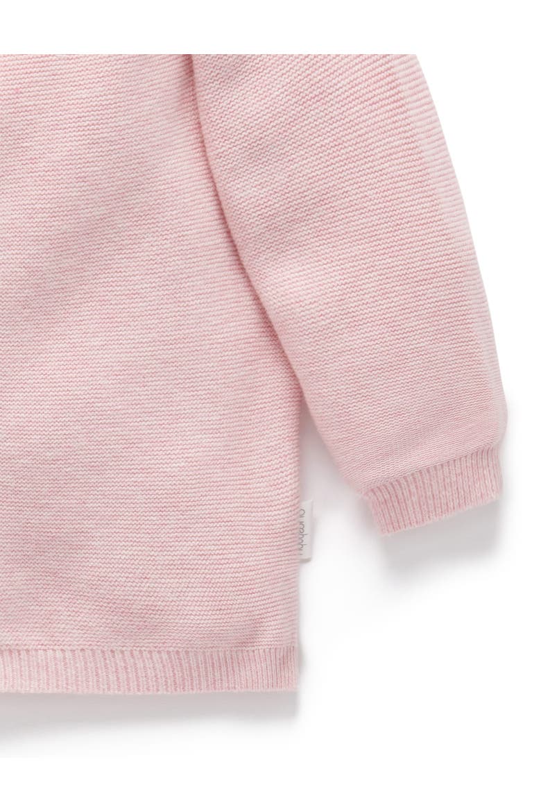 Textured Knit Cardigan, Alternate, color, Pink Melange