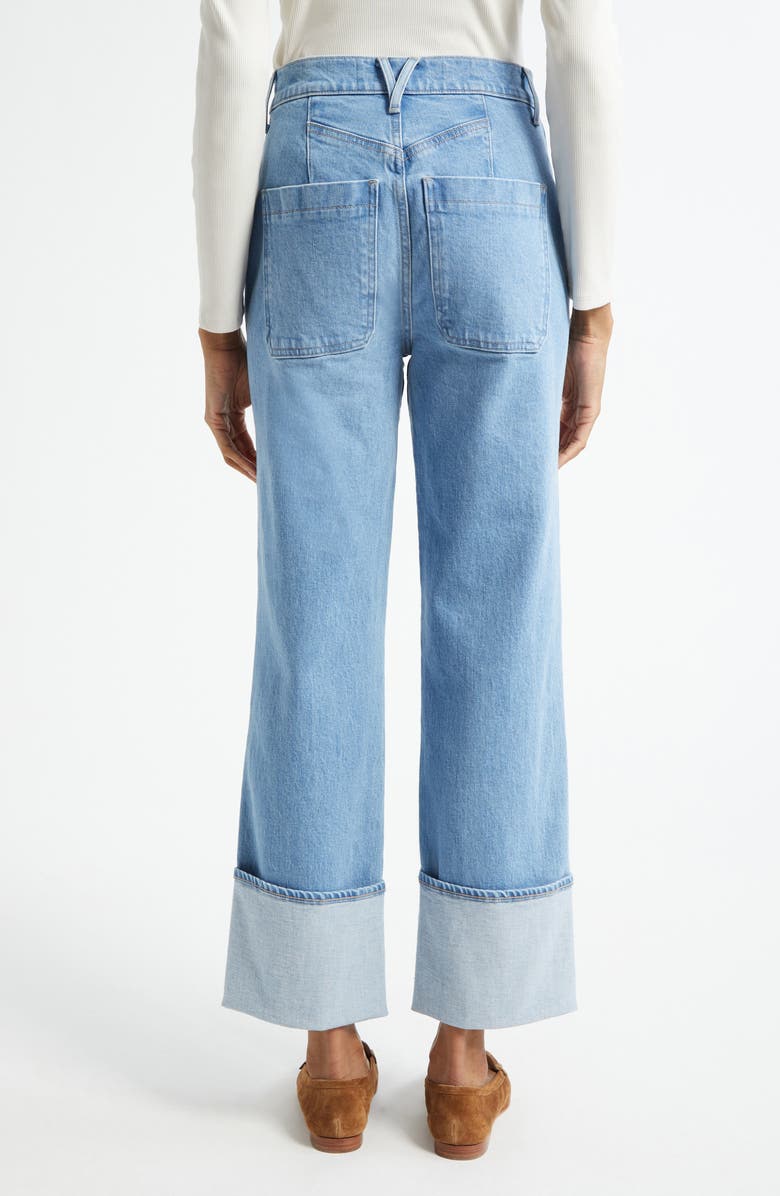 Veronica Beard Dylan Cuffed Cargo Jeans, Alternate, color, Iceberg