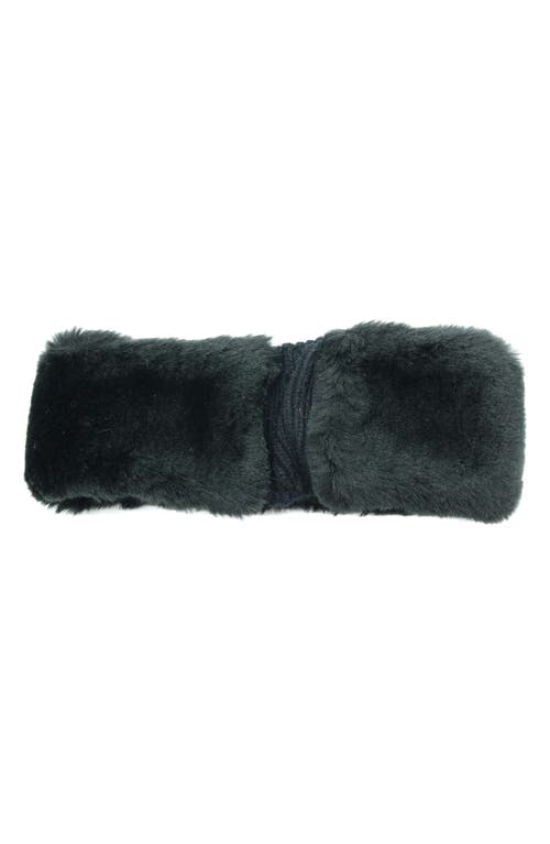 Portolano Faux Fur Headband In Black