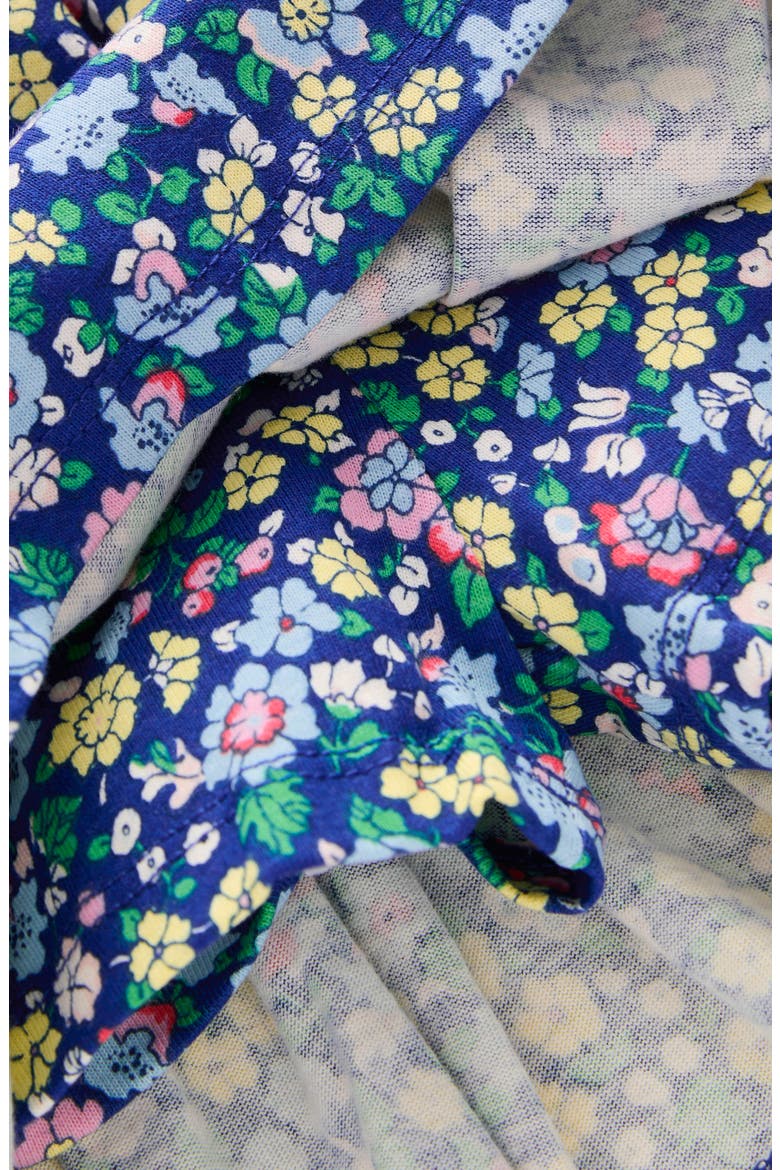 Kids' Floral Pleated Cotton Skort, Alternate, color, SAPPHIRE BLUE NAUTICAL FLORAL