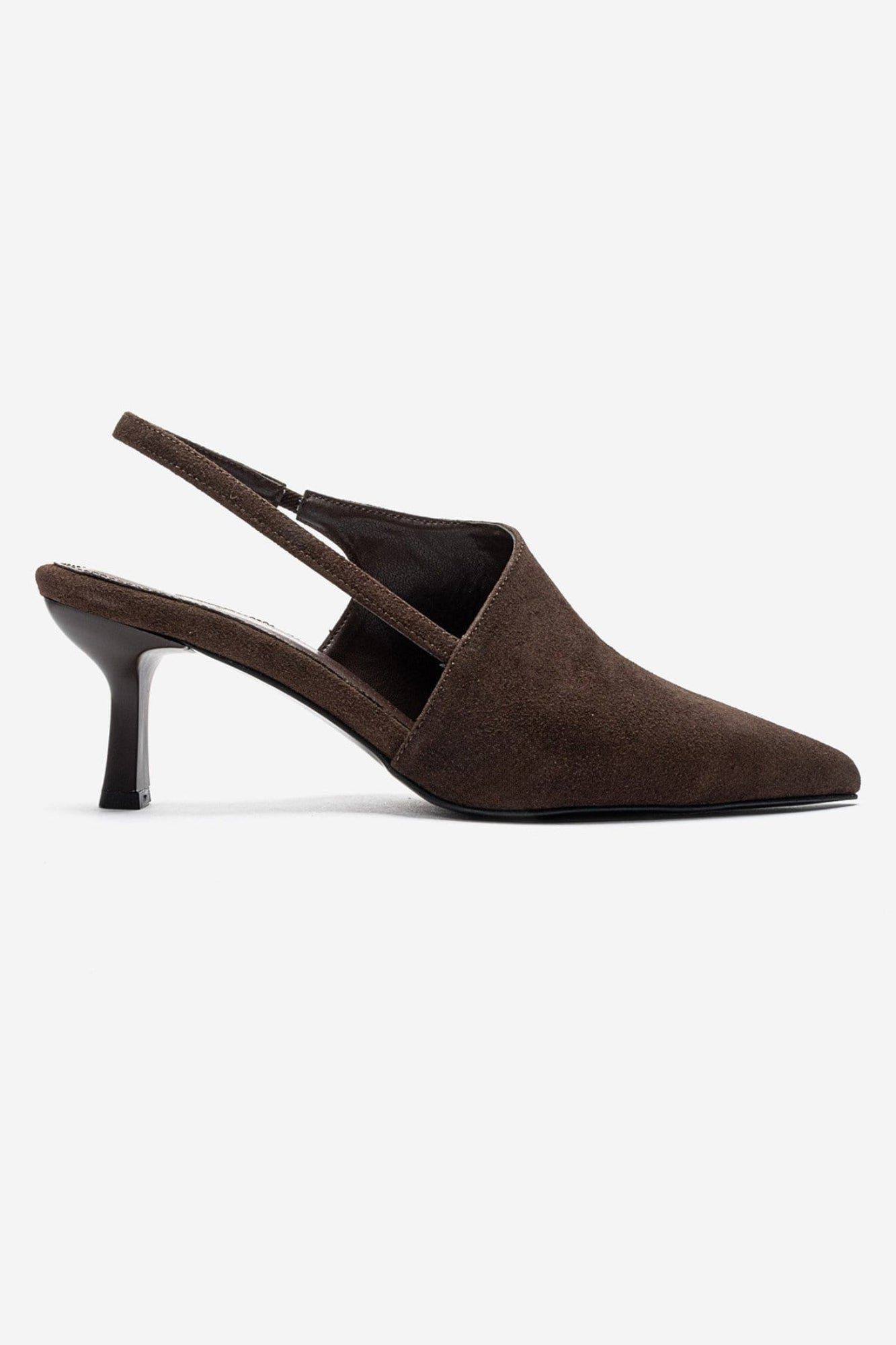 Yarel Stiletto Slingback Pump, Alternate, color, Brown Suede