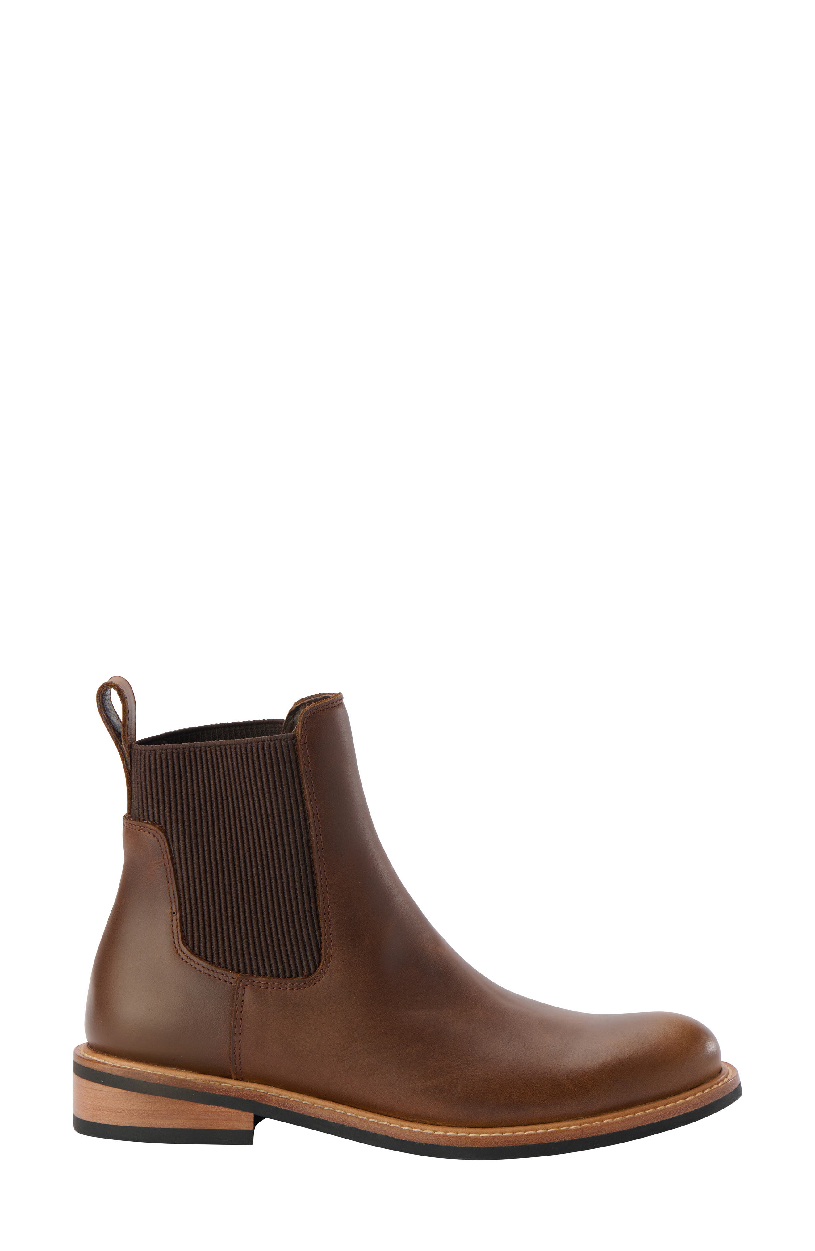 Carmen Water Resistant Chelsea Boot, Alternate, color, BROWN