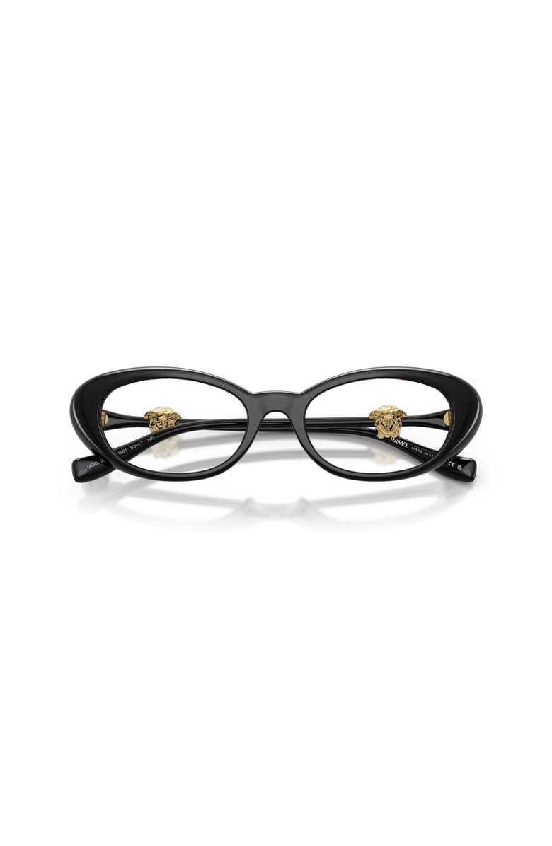 Versace 52mm Oval optical glasses, Alternate, color, Black
