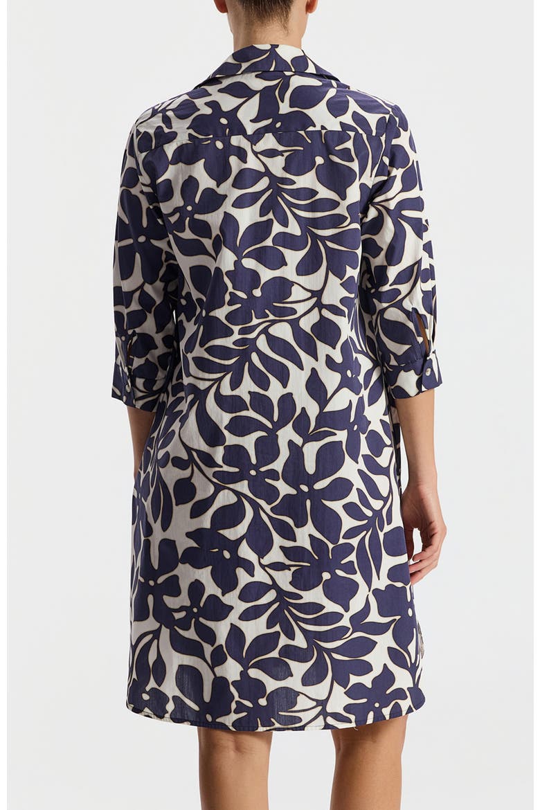 Michelle Blue Floral Button Down Dress, Alternate, color, Blue Floral