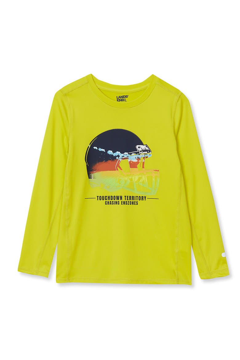 Boys Husky Active Long Sleeve Graphic Tee, Main, color, Football/Pale Yellow