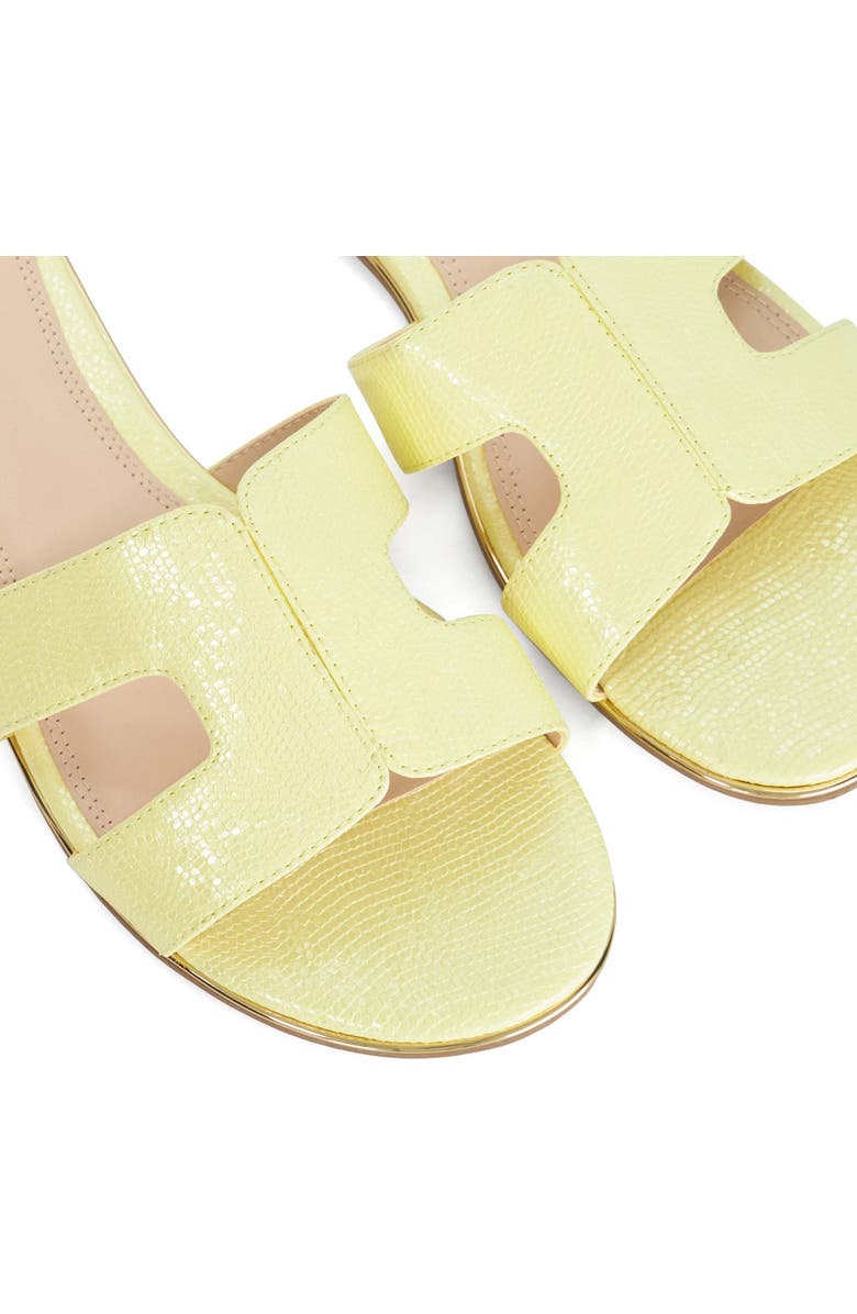 Dune London Ludlowss Croc Embossed Slide Sandal, Alternate, color,