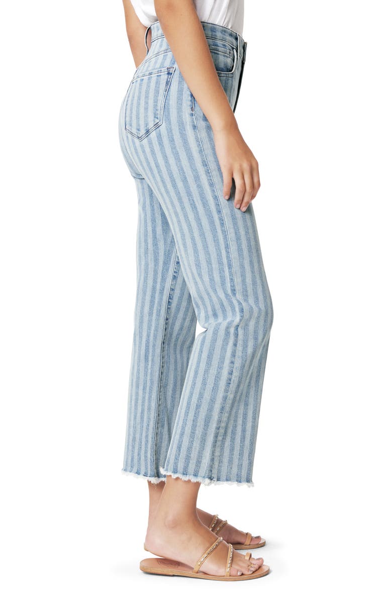 The Blake Stripe Fray Hem Crop Jeans, Alternate, color, TWO TONE