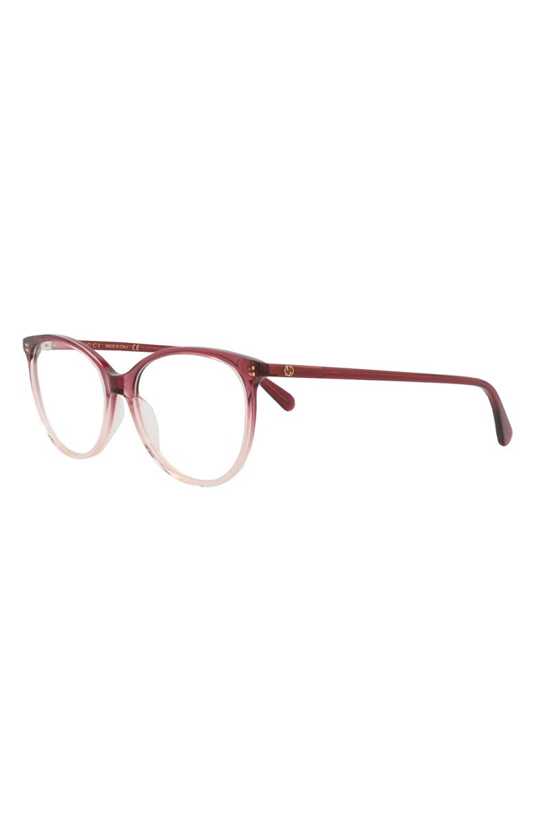 Gucci 53mm Round Reading Glasses, Alternate, color,
