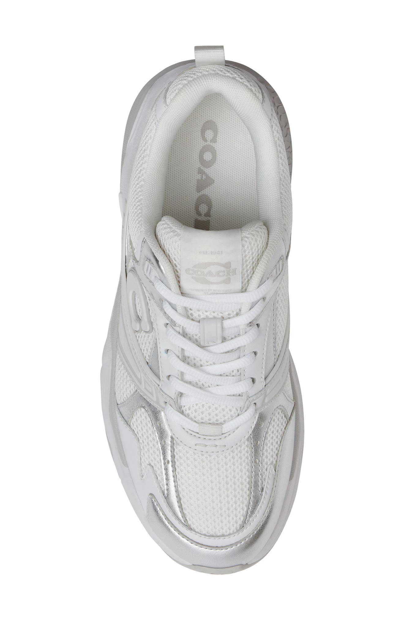 COACH Mesh Sneaker, Alternate, color, Light Grey/ Optic Whi