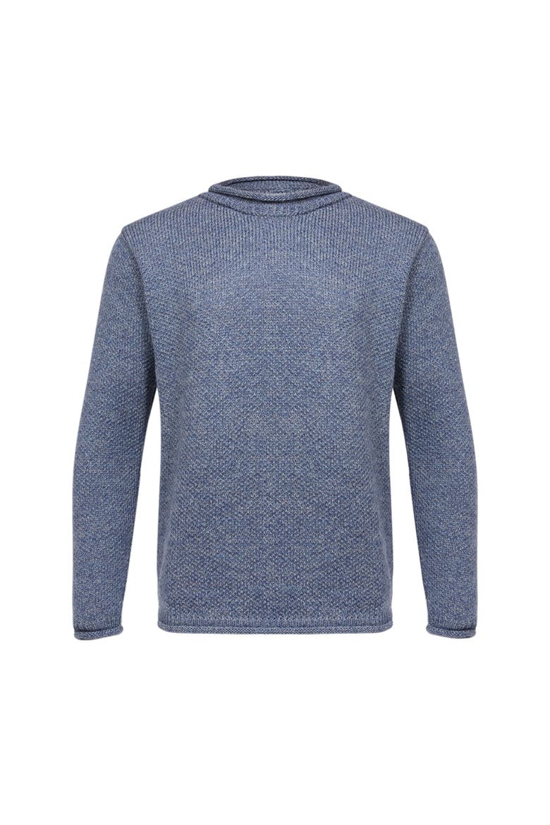 Tex Stitch Crew Sweater, Alternate, color, INDIGO