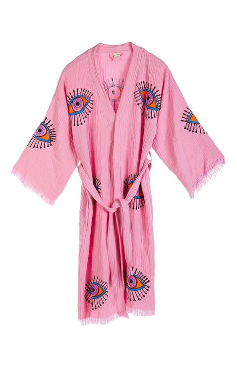 Aria Evil Eye Handmade Cotton Kimono