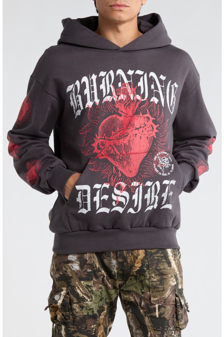 Burning Desire Hoodie, Main, color, WASHED BLACK