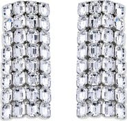 Area Long Crystal Pavé Earrings