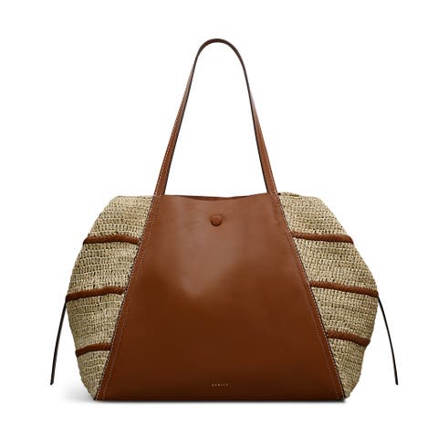 The Delphine - Raffia Extra Large Open Top Woven Tote Bag