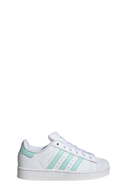 Adidas Originals Adidas Kids' Superstar Ii Sneaker In White/semi Flash Aqua