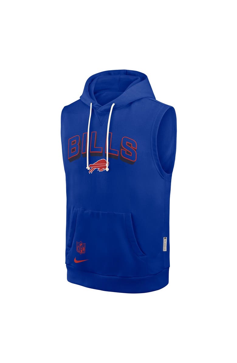 Nike Men's Nike Royal Buffalo Bills Sideline Performance Sleeveless Pullover Hoodie, Alternate, color, Royal
