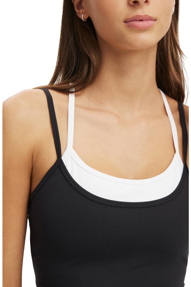 Women's Active Ultra Soft Contrast Layer Tank, Alternate, color, Black White