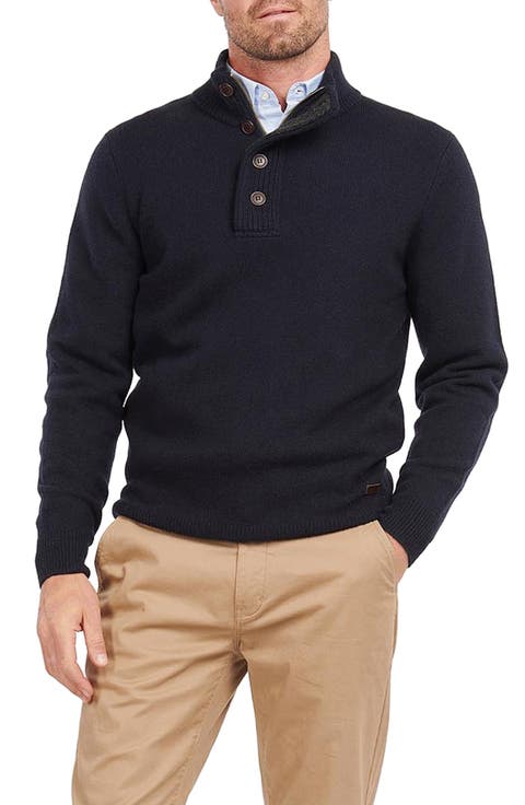 Patch Wool Quarter Zip Pullover