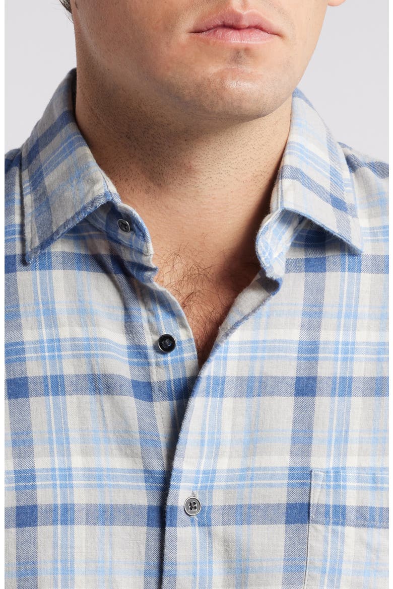 Sherbrooke Plaid Button-Up Shirt, Alternate, color, BRITISH GREY