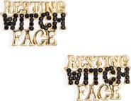 BaubleBar Resting Witch Face Stud Earrings