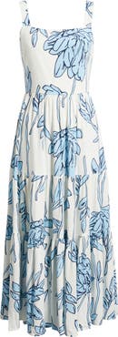 Brave+True Carmen Tiered Print Midi Dress