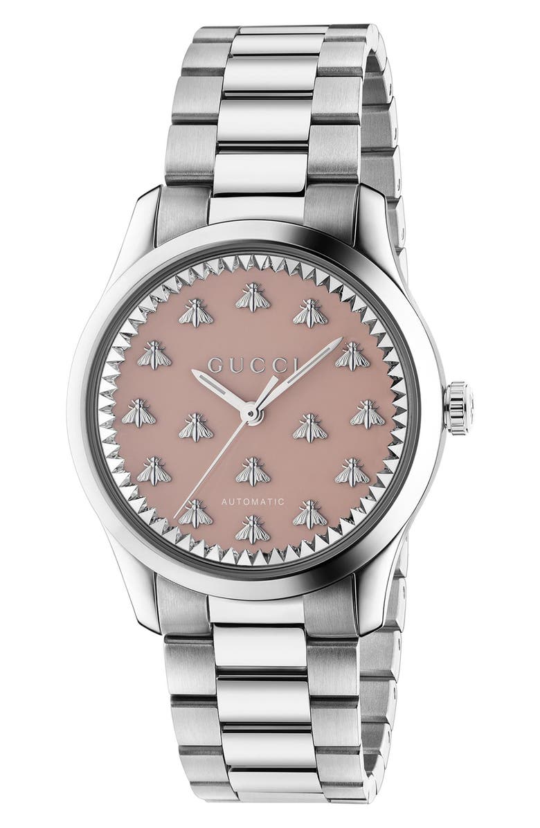 Gucci Bee Automatic Bracelet Watch, 38mm, Main, color, 