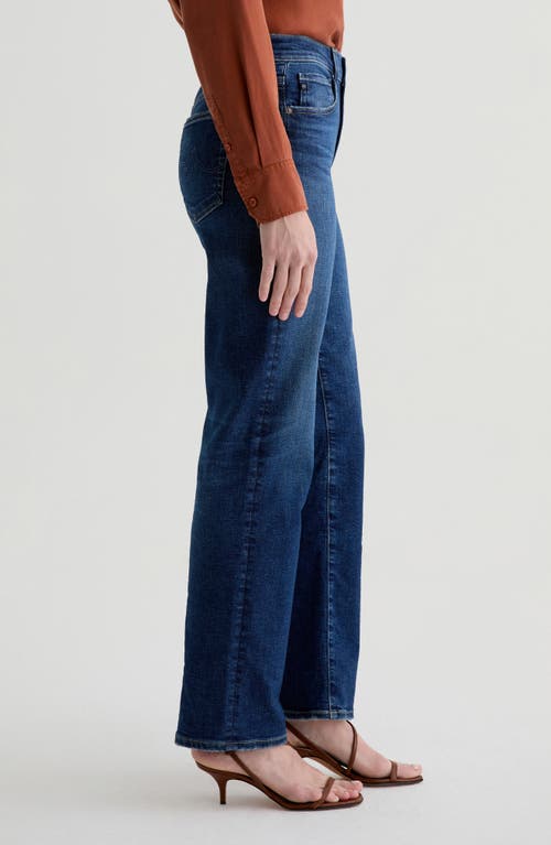 Ag Brinley Mid Rise Straight Leg Jeans In Blue