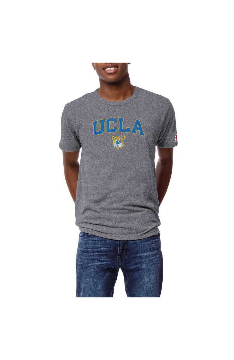 LEAGUE COLLEGIATE WEAR Men's League Collegiate Wear Heather Gray UCLA Bruins Tall Arch Victory Falls Tri-Blend T-Shirt, Alternate, color,