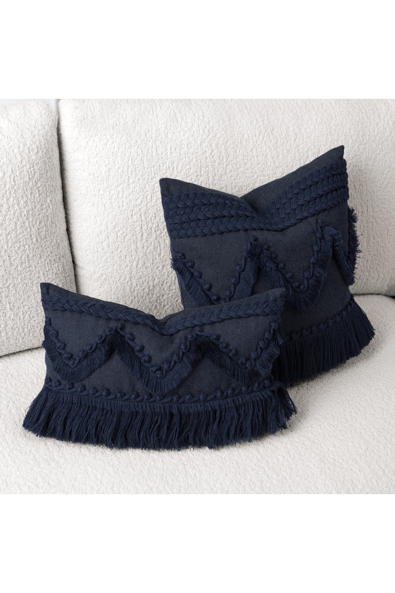 Tavarua Indoor & Outdoor Woven Accent Pillow, Alternate, color, Indigo