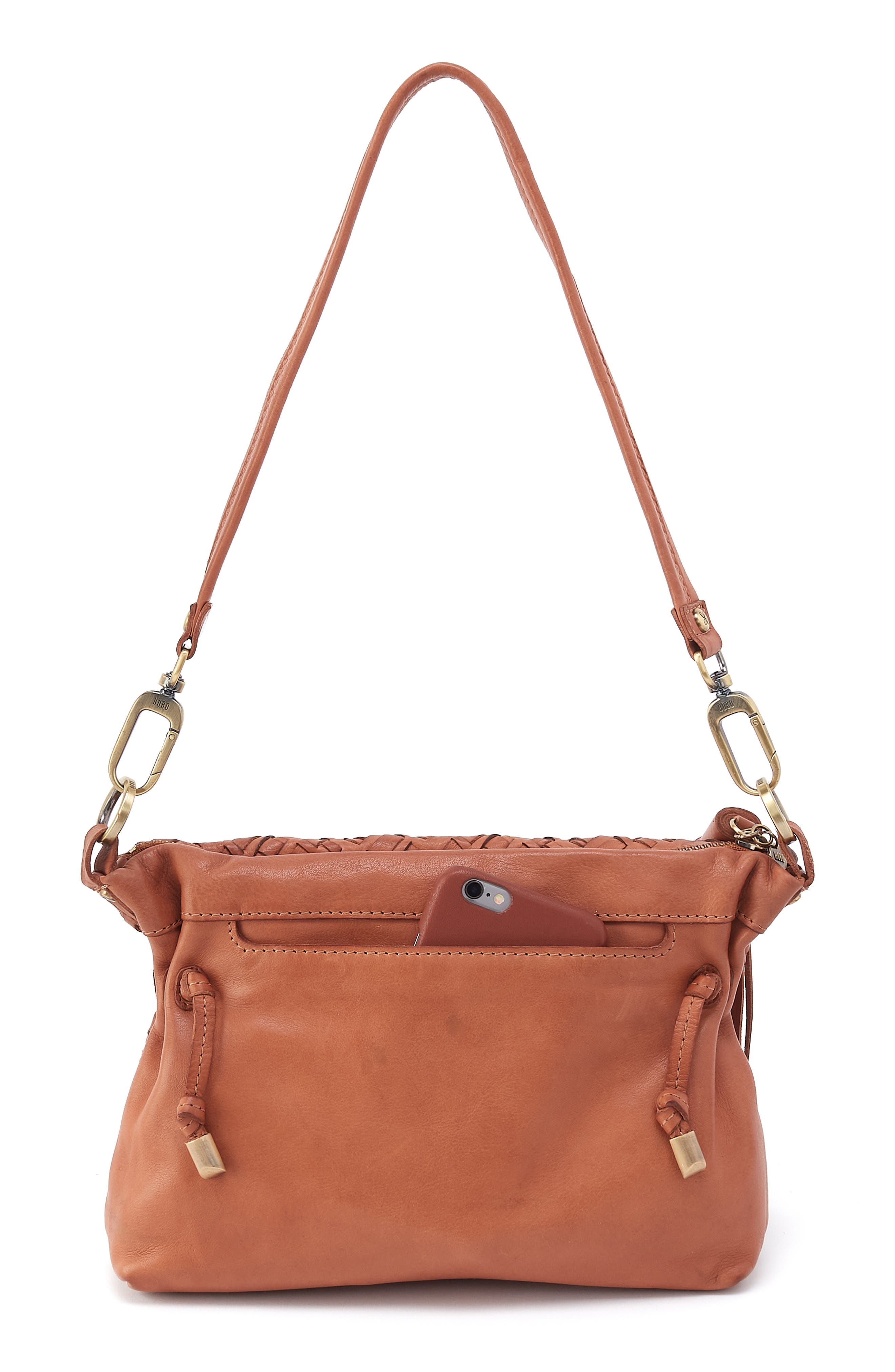HOBO Kori Woven Leather Crossbody Bag, Alternate, color, Harvest Wheat
