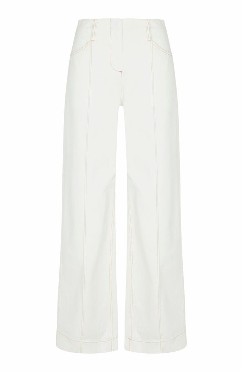 Rebecca Taylor Cora Denim Pant, Alternate, color, Eggshell Wash