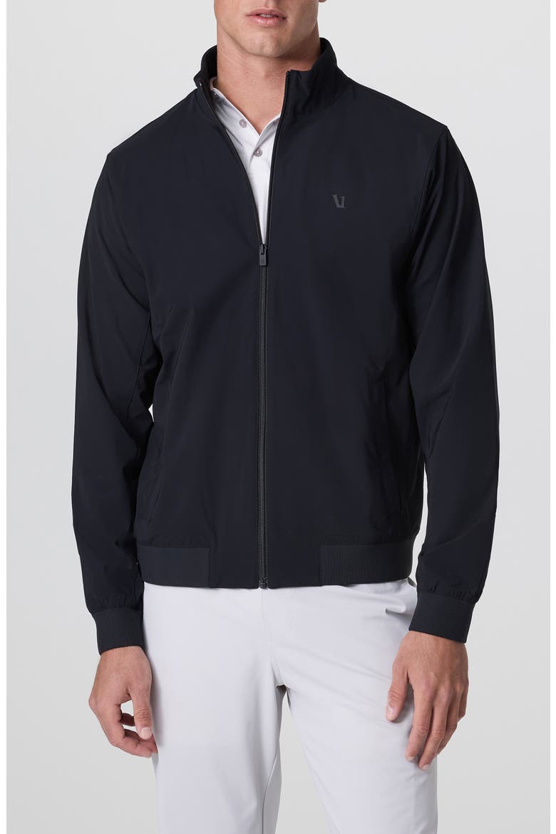 Fleet Water Repellent Jacket, Main, color, BLACK