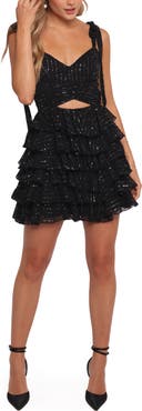 Petal & Pup Brooke Tiered Cutout Minidress