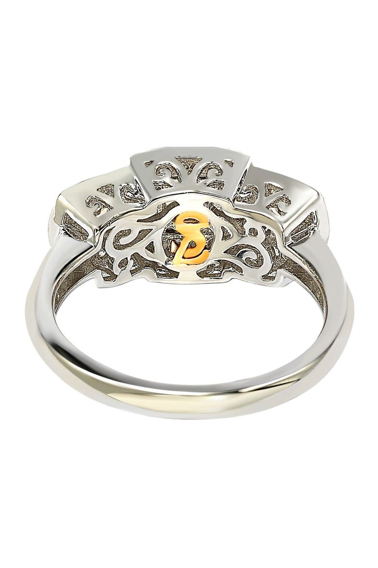 Sterling Silver Chocolate CZ Engagement Ring, Alternate, color, BROWN