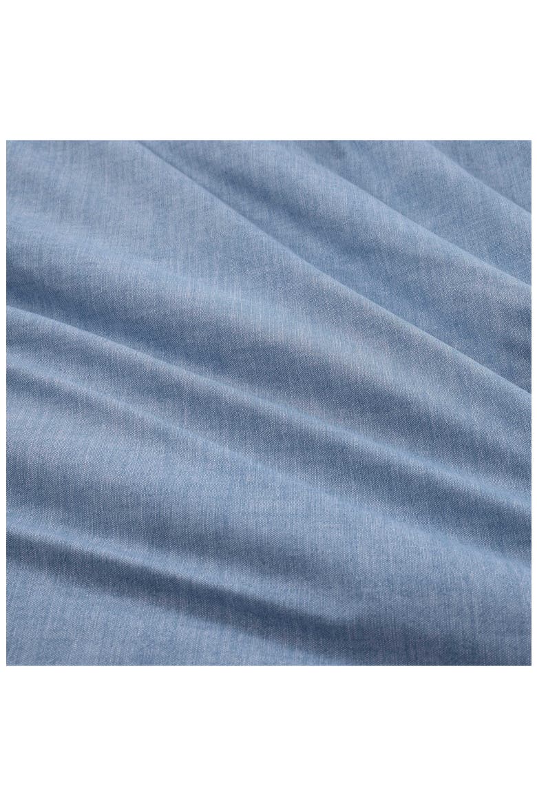Classic Texture Cotton Percale Comforter & Shams Set, Alternate, color, MEDIUMBLUE