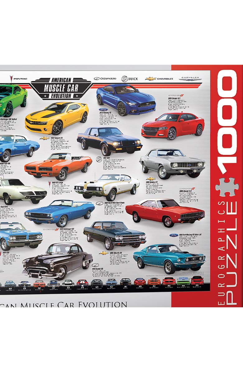 Eurographics Muscle Car Evolution Chart Puzzle, 1000 Pieces, Alternate, color, Multicolored