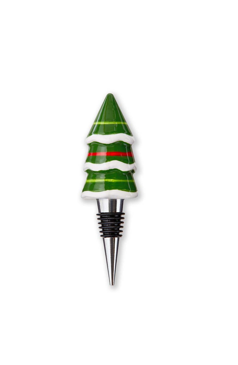 tag Cheerful Tree Ceramic Bottle Stopper for Christmas Multicolor, Main, color, Multicolored