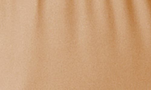 Standards & Practices Off The Shoulder Satin Midi Dress In Brown