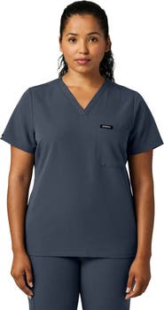 JAANUU Rhena Women's 1-Pocket Slim V-Neck Scrub Top