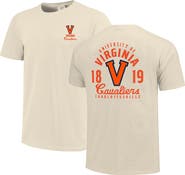 IMAGE ONE Men's Cream Virginia Cavaliers Comfort Colors Mascot Overlay T-Shirt
