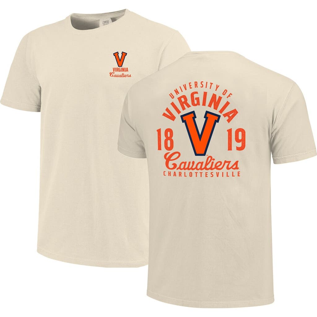 Image One Cream Virginia Cavaliers Comfort Colors Mascot Overlay T-shirt