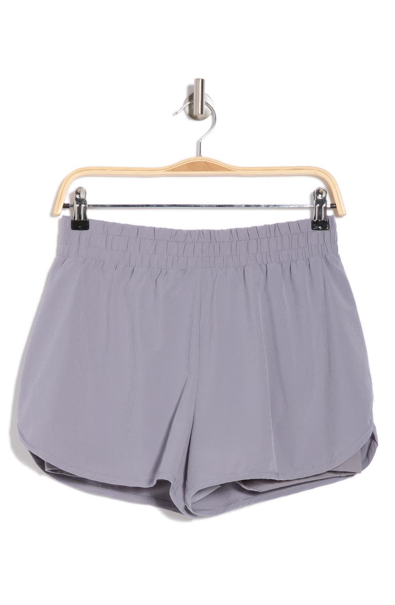 Beyond Yoga In Stride Lined Shorts, Alternate, color, Cloud Gray