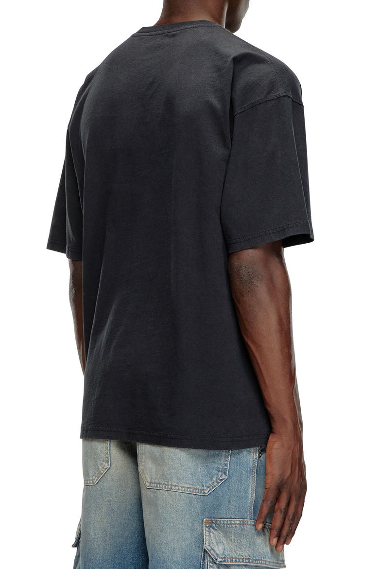 T-Boxt-N14 Flocked Logo T-Shirt, Alternate, color, BLACK