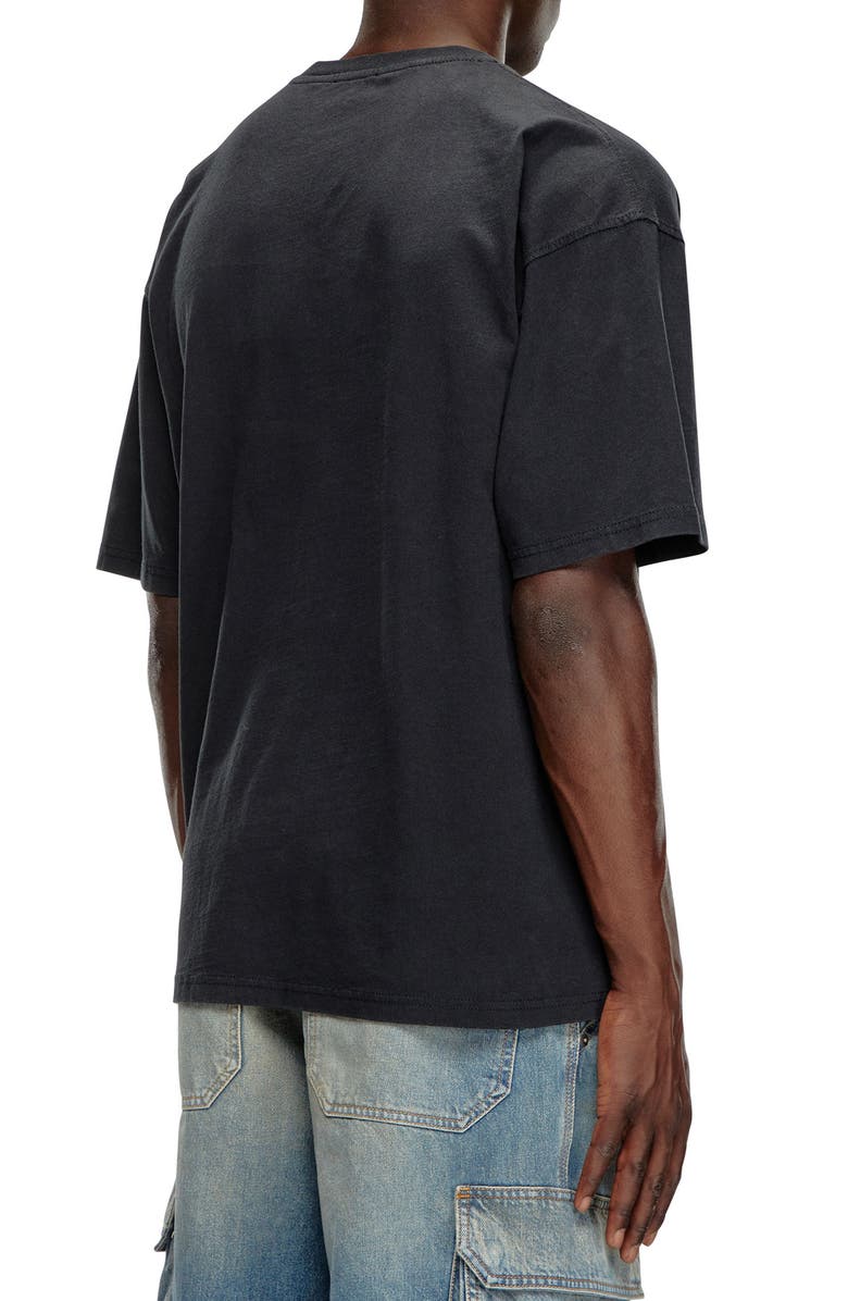 DIESEL<sup>®</sup> T-Boxt-N14 Flocked Logo T-Shirt, Alternate, color, Black